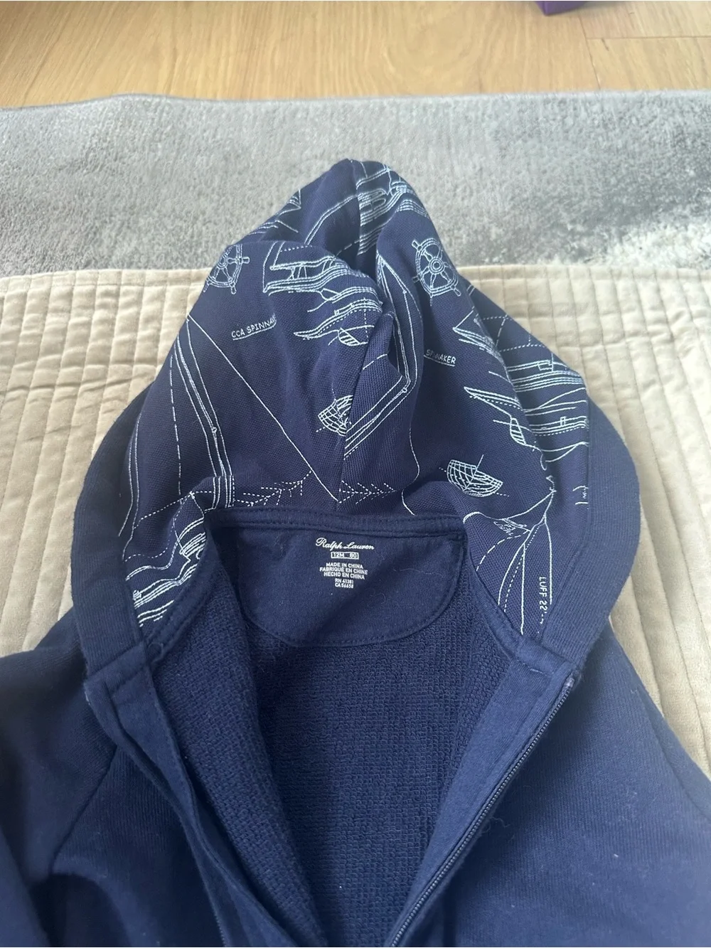 Ralph Lauren Navy Blue Kids Hoodie & Jogger Set